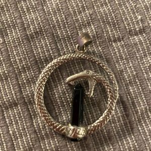 Sterling silver serpent pendant
